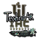 Sticker | Techno4K (Glitter) | Antwerp 2022